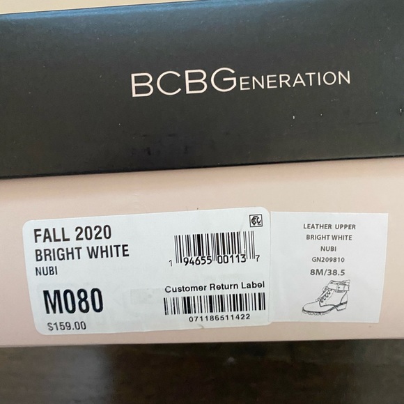 BCBGeneration Nubi Combat Bootie White - Picture 7 of 10